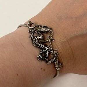 Solid Sterling Silver Asian Dragon Inspired Bracelet